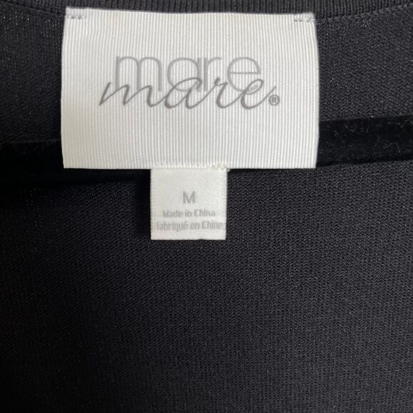 Mare Mare Dress Womens Medium Solid Black Maxi Stretch Tank Top w/ Satin Bottom - Picture 2 of 9